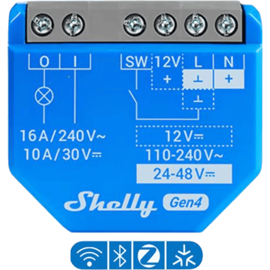 Relevador inalámbrico inteligente 16A, 110-240 V / 1  salida de contacto seco / compatible con asistente de voz Alexa, Google Home / Wifi 2.4