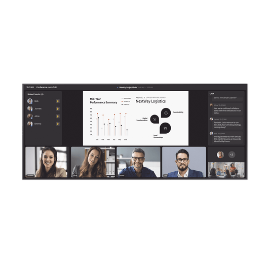 Pantalla Profesional WIDE 105" 5K / Para uso 24/7 / Tizen 8 / HDMI / Dysplay port / bocinas integradas / Dimensiones: 2484.3 x 1068 x 48.1 mm / Soporta Rotacion de imagen Pivot