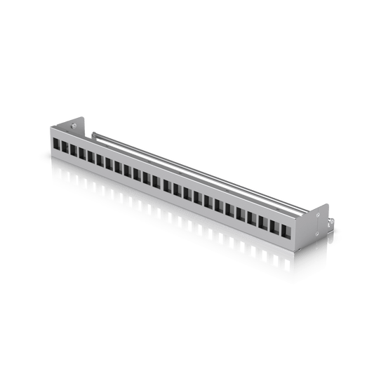 UACC Rack Patch Panel Blank 24 Puertos - Panel Patch Keystone 1U con Barra de Gesti�n de Cables y Est�tica Uniforme