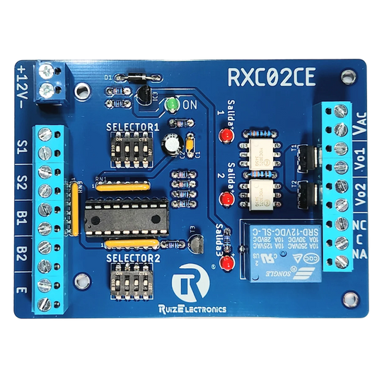 Controlador de Esclusas 2 Puertas / Alimentación 12VDC / Temporizadores Programables 0-30 seg / Entradas NC y NA / Salidas de Pulso 2 seg / Función Emergencia