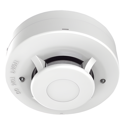 Detector de Humo Fotoeléctrico No Direccionable de 4 Hilos / DC 12 V / Algoritmos de Detección Avanzada / LED Duales 360° / Salida de Relé N/C o N/A / Montaje en Techo