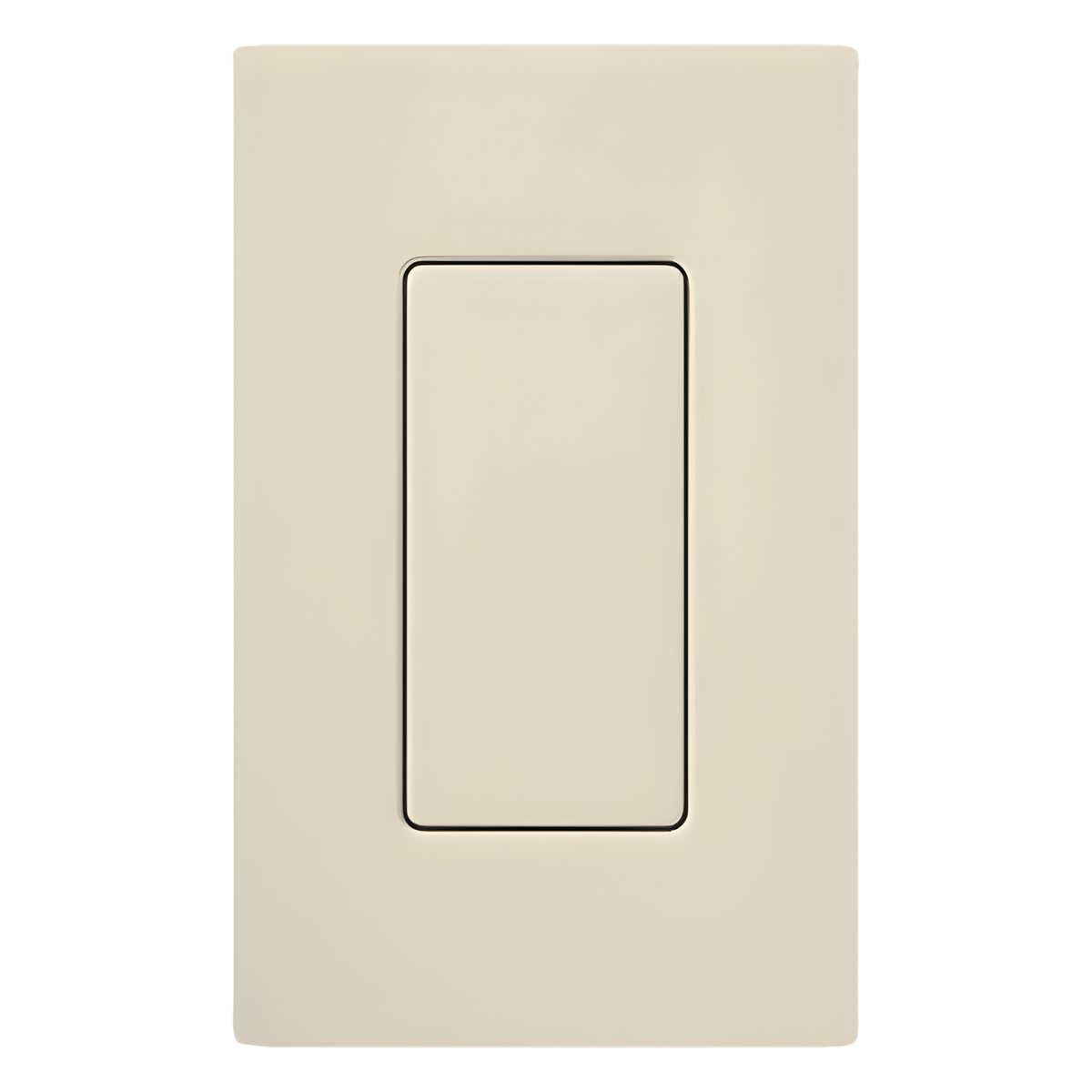 Inserto ciego para placa de pared estilo decorador, acabado brillante en color almendra claro, cubre una apertura sin usar en placas Lutron Claro
