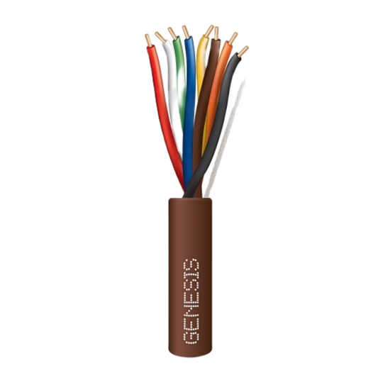 Bolsa de 38 Metros (124.67 Pies) / Alambre de Cobre / 8 x 20 AWG / Tipo CL2 / Para Interior / Color Caf� / Para Aplicaciones de Alarmas de Intrusi�n y Automatizaci�n