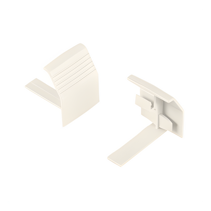 Unión recta de base, para uso con canaleta T70, Material PVC Rígido, Color Blanco