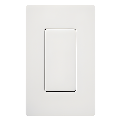 Inserto ciego estilo Designer para cubrir espacios sin usar en placas de pared Lutron Claro y Satin Colors, instalación a presión sin tornillos, color blanco brillante