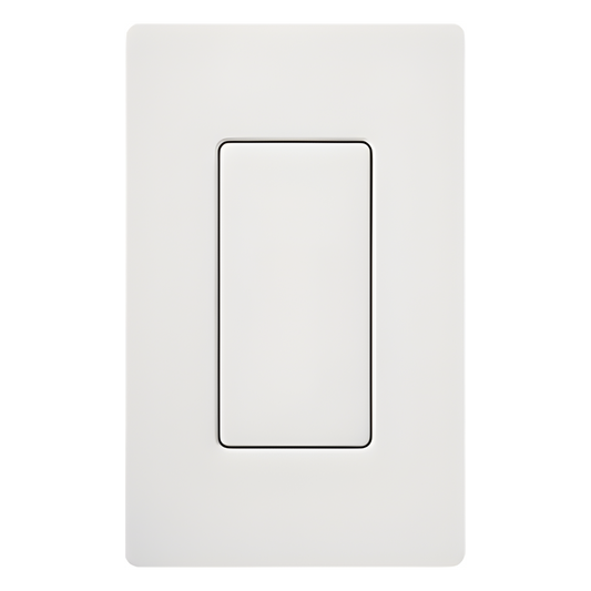 Inserto ciego estilo Designer para cubrir espacios sin usar en placas de pared Lutron Claro y Satin Colors, instalación a presión sin tornillos, color blanco brillante