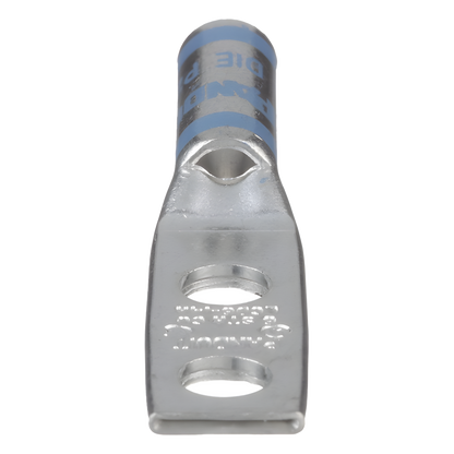 Zapata de compresión LCD6-14A-L para cal. 6 Awg, Doble barreno para tornillo prisionero de 1/4, Espaciado de orificio 16mm, 1 Pz