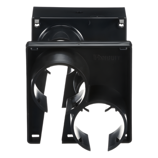 Tapa con 2 Salida a Tubo Corrugado de 1.5in (38mm), Para uso con Canaletas 4X4 FiberRunner™, Color Negro