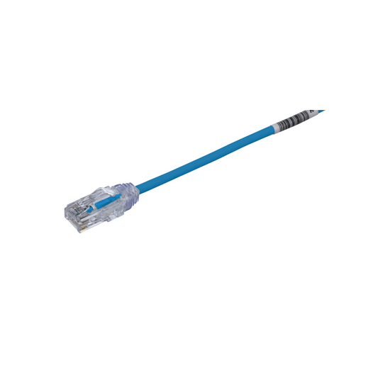 Cable de Parcheo TX6, UTP Cat6, Di�metro Reducido (28AWG), Color Azul, 30.48 Metros (100 Pies)