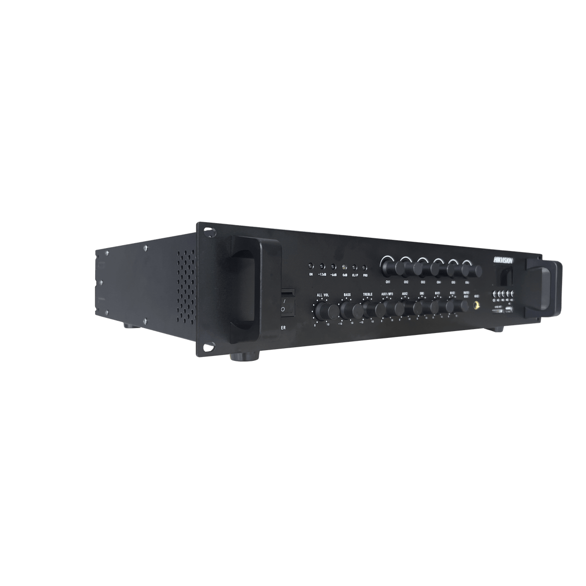 Amplificador de Audio | Bluetooth | 120 W | 6 Zonas con Control de Volumen Independiente | 70/ 100V COM | Montaje en Rack | Voceo y Musica Ambiental