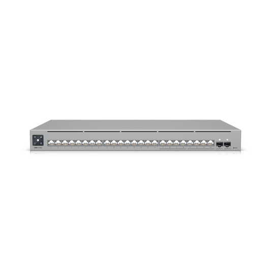 UniFi Switch Pro Max 24 – Switch Capa 3 con 24 Puertos (8 × 2.5 GbE y 16 × 1 GbE), 2 Puertos SFP+ 10G y Pantalla Informativa Integrada