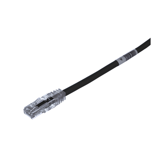 Cable de Parcheo TX6, UTP Cat6, 24 AWG, CM, Color Negro, 6.1 Metros (20 Pies)