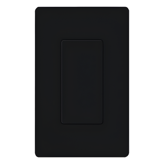Inserto ciego color negro para cubrir aperturas estilo Designer sin usar en placas de pared Claro, acabado brillante