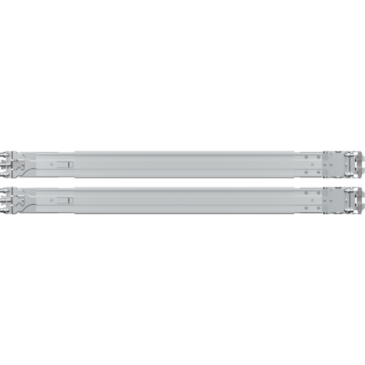 Kit de Rieles para Rack Synology RKS-01 | Compatible con Servidores de Montaje en Rack | Ancho de Pilar ≥450 mm | Ancho de Panel ≥480 mm | Profundidad de Montaje 553-834 mm | Orificios Cuadrados ≥9.5 mm | Orificios Redondos ≥7.1 mm.