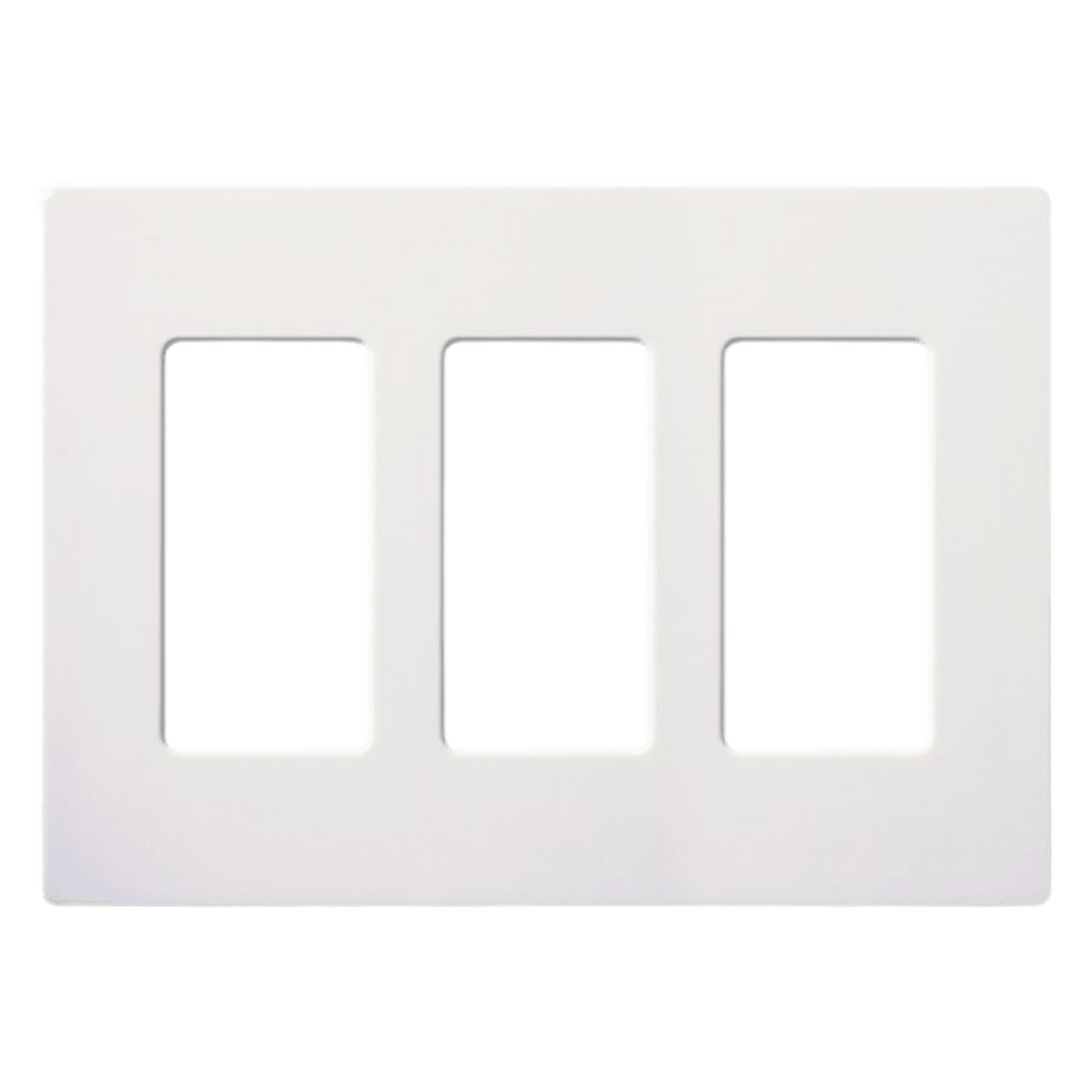 Tapa Color Blanco para interruptor o dimmer Lutron, 3 gang, limpio y moderno
