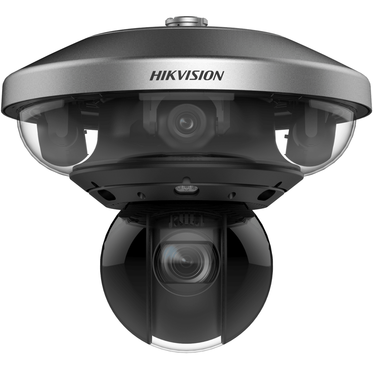PanoVu Series / 1 PTZ 40X Zoom (4 Megapixel) + 4 Lentes 2.8 mm (360° / 32 Megapixel) / Posicionamiento 3D / Autoseguimiento 3.0 / Deep Learning / IP67 / IK10 / WDR 120 dB / Micro SD