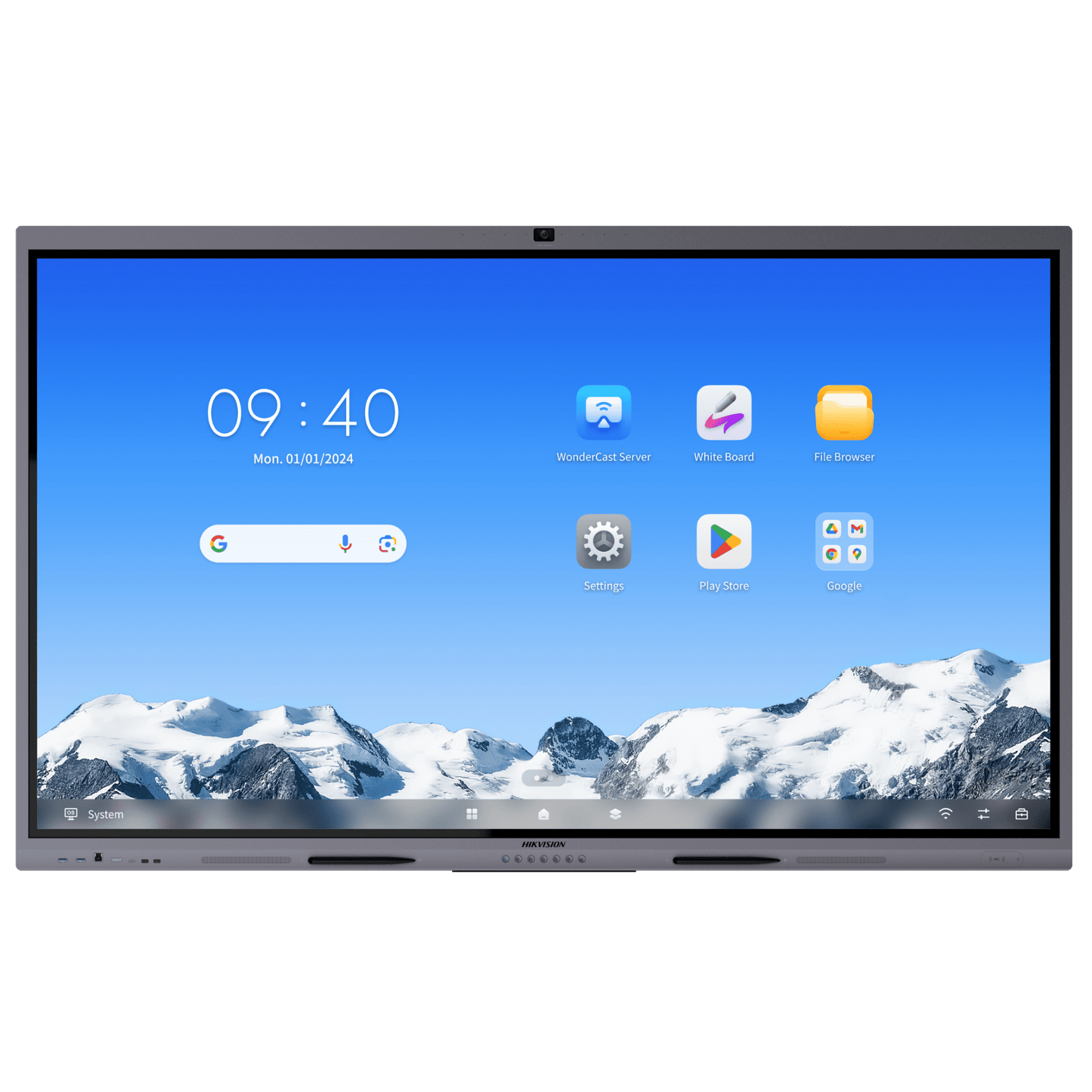 Pantalla Interactiva Touch de 65" Android 14 / Asistentes IA / Google Suite Preinstalado con Certificación EDLA / Cámara Web 8 MP / Resolución 4K / Bocinas Integradas / Entradas HDMI y VGA / Incluye 2 Lápices para Escribir
