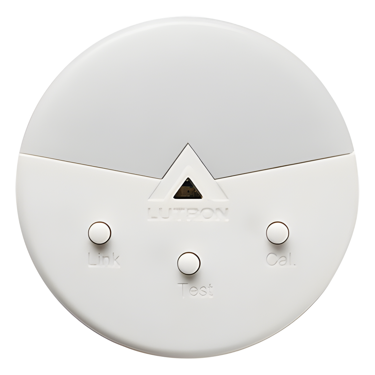 Sensor de luz natural inalámbrico Radio Powr Savr de montaje en techo, rango 0-1600 lx, batería con 10 años de vida, tecnología Clear Connect para sistemas Lutron