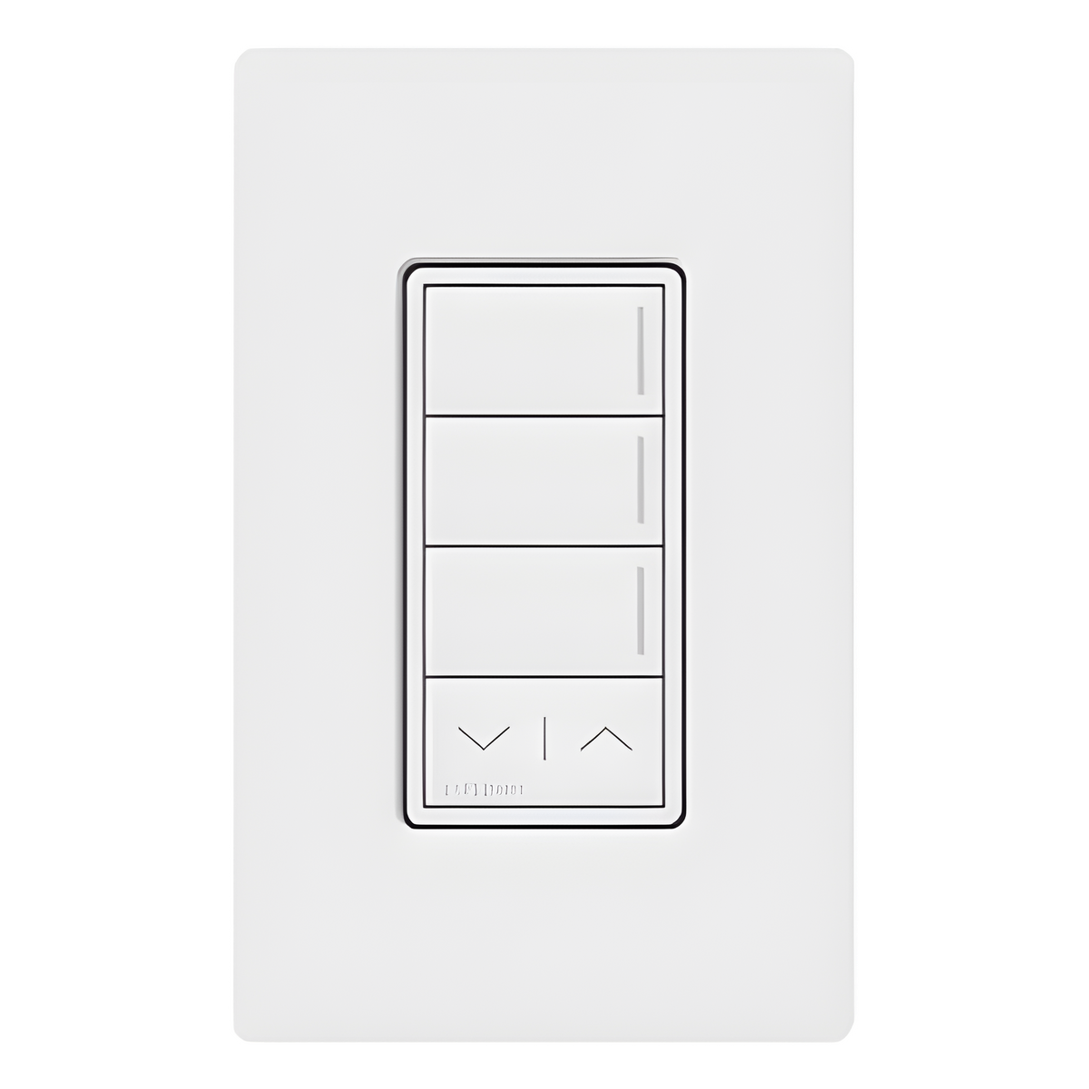 Botonera híbrida Sunnata de 3 botones con subir/bajar, dimmer y teclado integrados en un solo dispositivo, para RadioRA 3