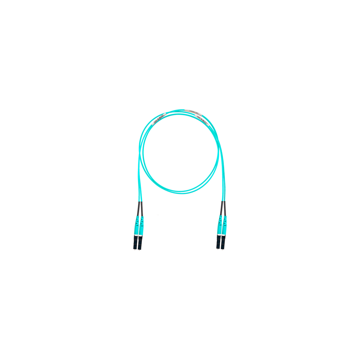 Jumper de Fibra Optica Multimodo 50/125 OM4, LC-LC Duplex, OFNR (Riser), Color Aqua, 3.05 Metros (10 Pies)