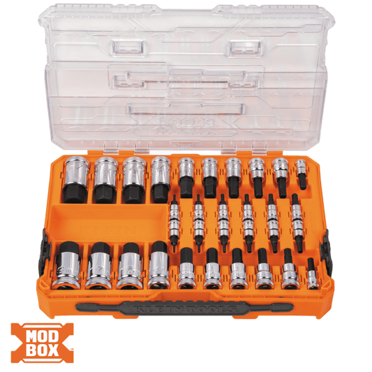 Juego de Dados Moleteados / SAE-Métrico-Hex-Torx® / 13 Piezas por Set / Acabado Moleteado para Mejor Agarre / Marcado en Relieve / Incluye Llaves Cuadradas