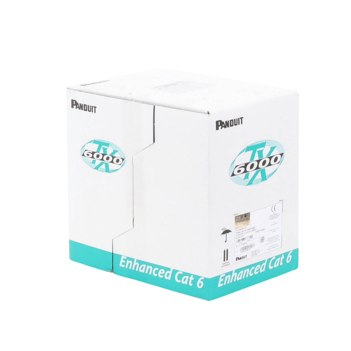 Bobina de Cable UTP 305 Metros (1000 Pies) de Cobre, TX6000? PanNet, Reelex, Blanco, Categor�a 6 Mejorado (23 AWG), PVC (CM), de 4 Pares