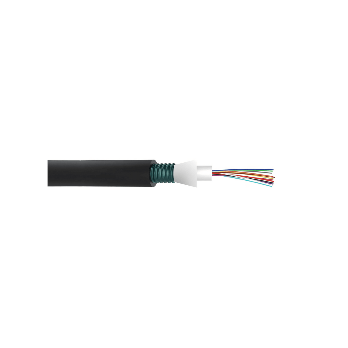 Cable de Fibra �ptica de 24 Hilos, Monomodo OS2, Interior/Exterior, Armada, Loose Tube 250um, OFCP (Plenum), Precio Por Metro