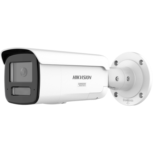 [Dual Light + ColorVu 3.0 + HikAI] Bala IP 4 Megapixel / Lente 4 mm / 60 mts IR + Luz Blanca / Exterior IP67 / Estrobo Azul y Rojo / WDR 130 dB / ACUSENSE 3.0 / Metal / NEMA 4X / ACUSEEK