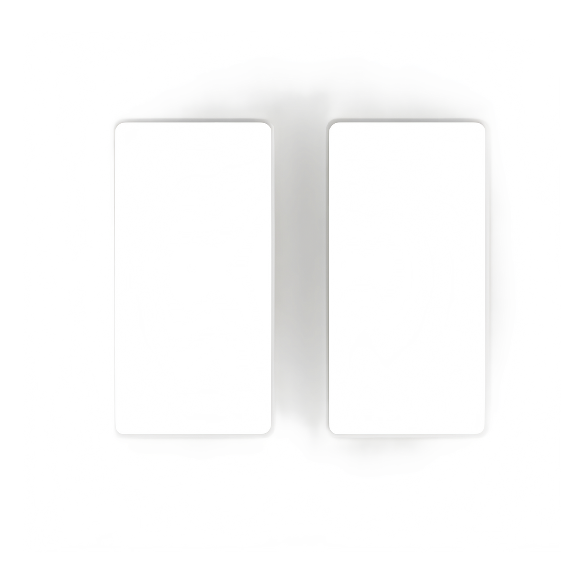 Placa de pared de 2 espacios para atenuadores, apagadores o controles inalámbricos Lutron, línea Claro sin tornillos visibles