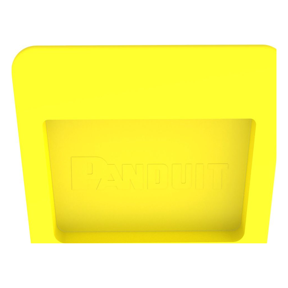 Tapa Final Para Canaletas FiberRunner™ 4x4, de Instalación a Presión, Color Amarillo