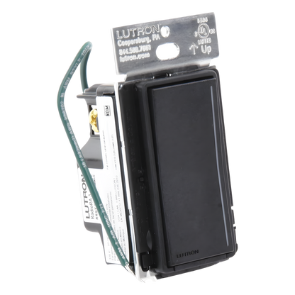Atenuador auxiliar Sunnata de pared para control de 3 vías o escalera, 120 V, compañero cableado del atenuador principal del sistema RadioRA 3, color negro mate (Midnight)
