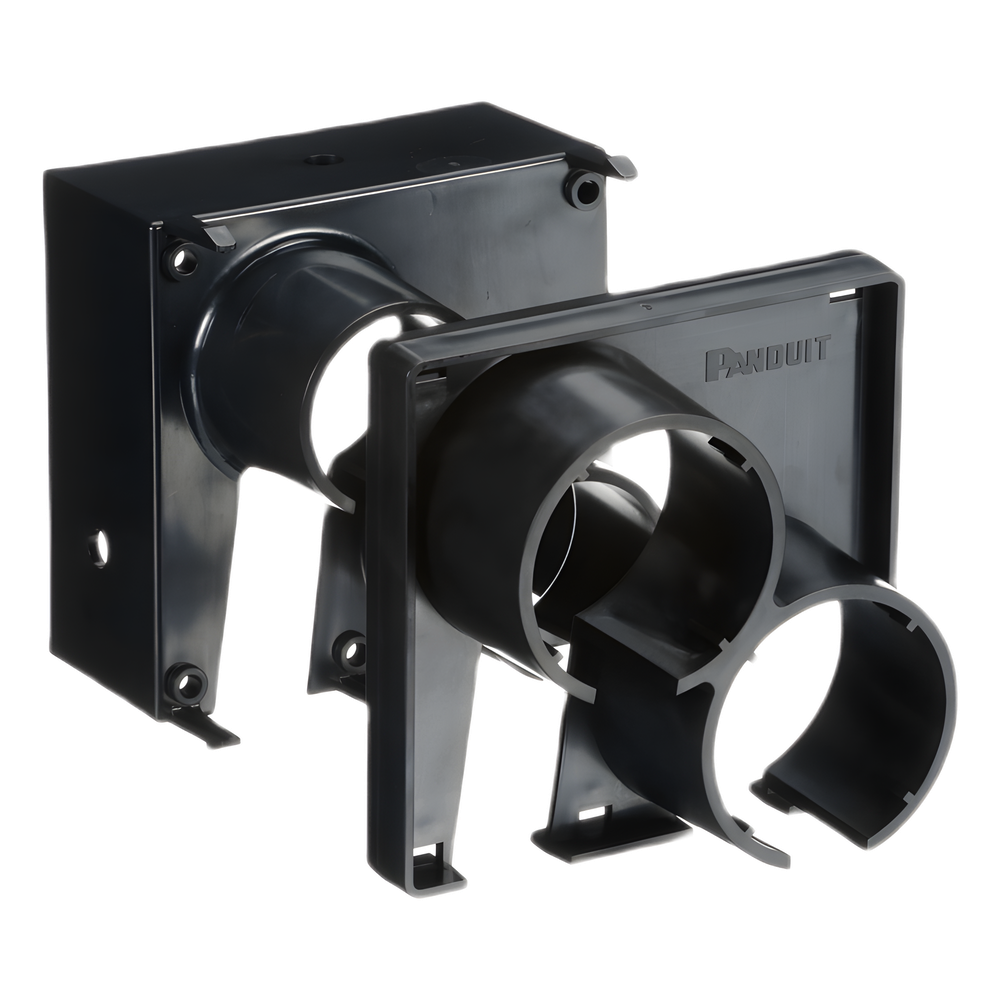 Tapa con 2 Salida a Tubo Corrugado de 1.5in (38mm), Para uso con Canaletas 4X4 FiberRunner™, Color Negro