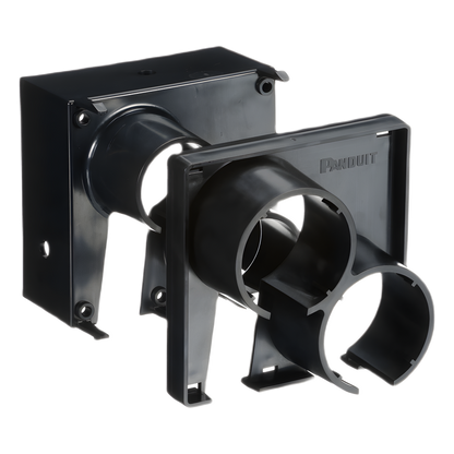 Tapa con 2 Salida a Tubo Corrugado de 1.5in (38mm), Para uso con Canaletas 4X4 FiberRunner™, Color Negro
