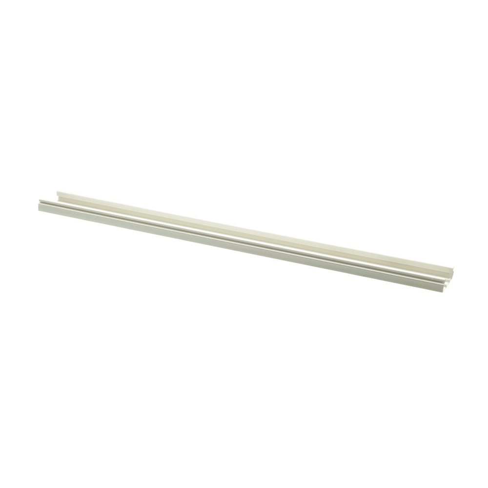Base para canaleta T-45, de PVC rígido, con orificios perforados para montaje, 60.3 x 18.5 x 2400 mm, Color Blanco