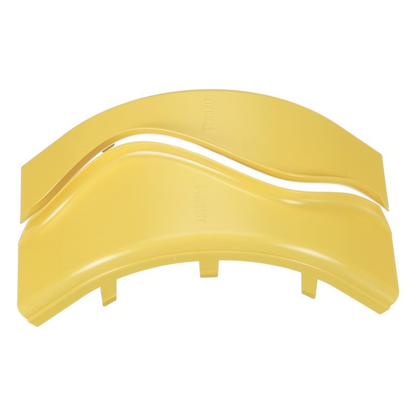 Tapa de Bajada Vertical Exterior de 90º, Para uso con Canaletas 6X4 FiberRunner™, Color Amarillo