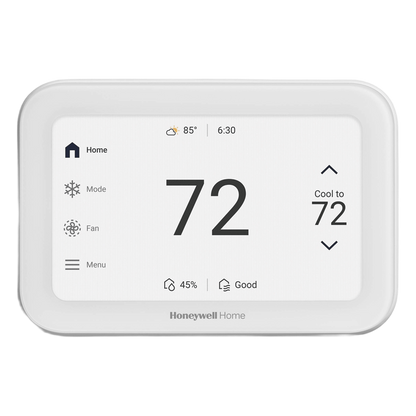 Termostato inteligente con pantalla táctil de 5 pulgadas, control de calidad de aire (IAQ), hasta 4H/2C bomba de calor, Wi-Fi, Bluetooth y Matter, color blanco