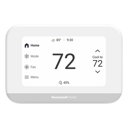 Termostato inteligente con pantalla táctil de 4.3 pulgadas, sensor de humedad, hasta 3H/2C bomba de calor, Wi-Fi, Bluetooth y Matter, color blanco