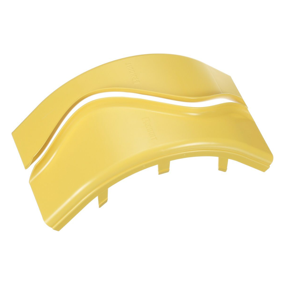 Tapa de Bajada Vertical Exterior de 90º, Para uso con Canaletas 4X4 FiberRunner™, Color Amarillo