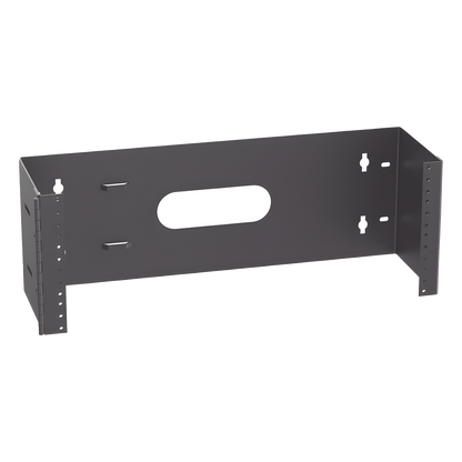 Rack Abierto de Instalación en Pared con Bisagras, Profundidad de 159 mm, 19 in de Ancho, 4 UR, Color Negro