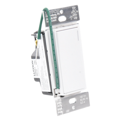 Apagador auxiliar Sunnata de pared para control de 3 vías o escalera, 120 V, compañero cableado del apagador principal del sistema RadioRA 3, color blanco brillante (White)