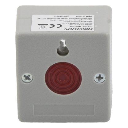 Botón de Pánico Cableado / Compatible con Cualquier Panel de Alarma / LLave de Seguridad / NA/NC / Material Retardante al Fuego (ABS)