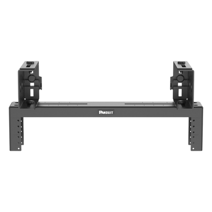 Rack de Distribución Aéreo de 2 Postes PanZone®, Rieles Roscados #12-24, de 2 UR, Color Negro