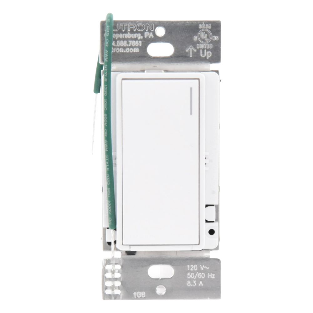 Apagador auxiliar Sunnata de pared para control de 3 vías o escalera, 120 V, compañero cableado del apagador principal del sistema RadioRA 3, color blanco brillante (White)