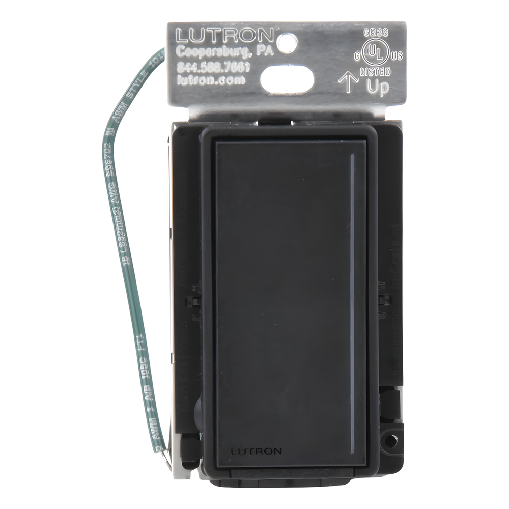 Atenuador auxiliar Sunnata de pared para control de 3 vías o escalera, 120 V, compañero cableado del atenuador principal del sistema RadioRA 3, color negro mate (Midnight)