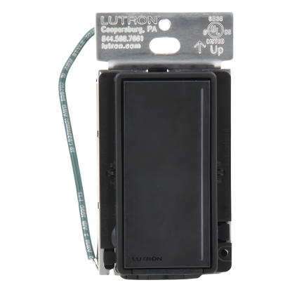 Atenuador auxiliar Sunnata de pared para control de 3 vías o escalera, 120 V, compañero cableado del atenuador principal del sistema RadioRA 3, color negro mate (Midnight)