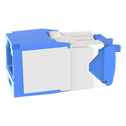 Conector Jack RJ45 Estilo TG, Mini-Com, Categoría 6A, Con Gel Resistente a la Corrosión, de 8 Posiciones y 8 Cables, Color Azul