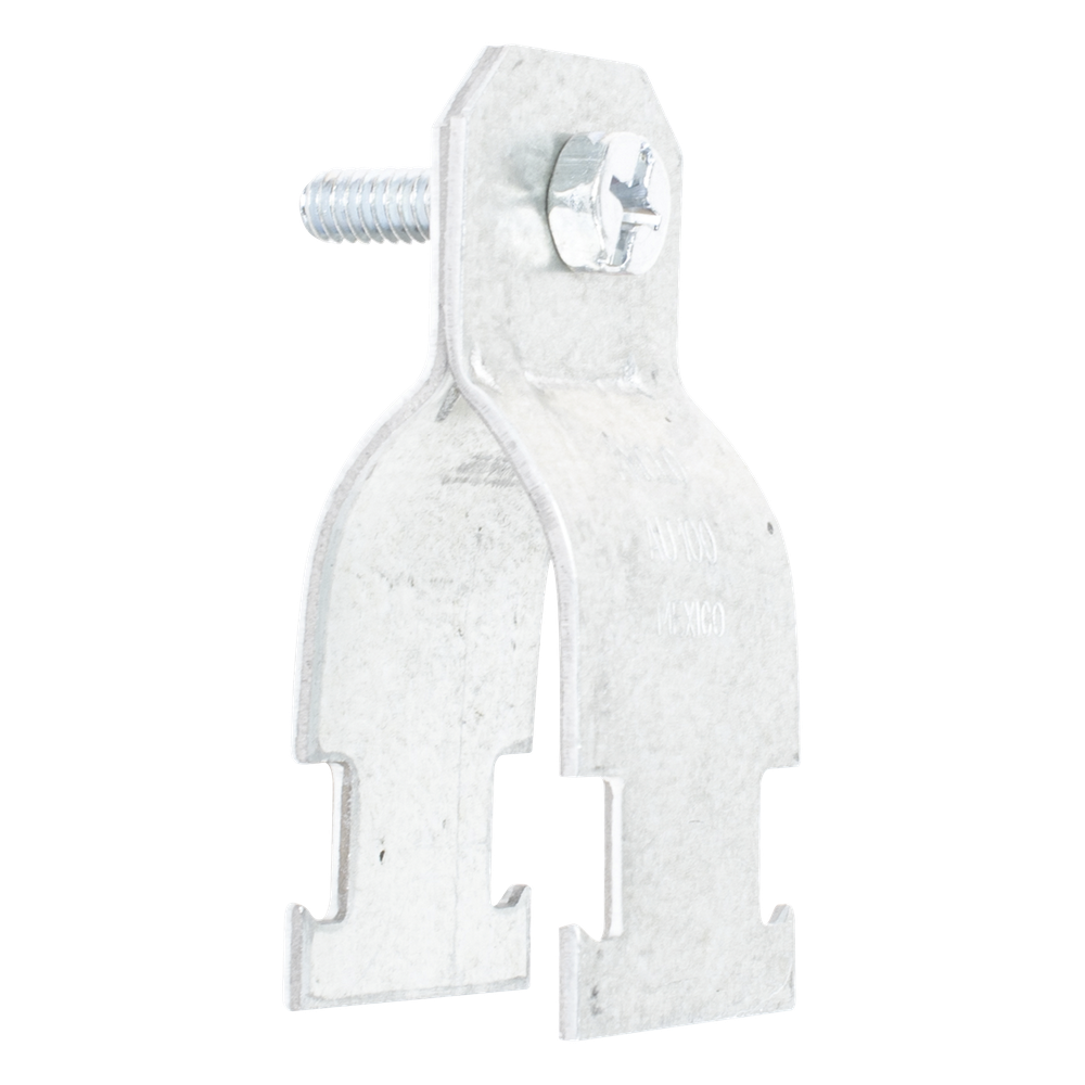 Abrazadera Unicanal para Conduit Pared Gruesa y PVC de 2" (51 mm).