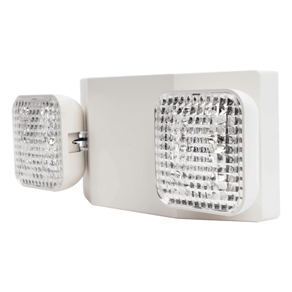 Luz LED de Emergencia / Doble LED 1W / 150 Lúmenes / Voltaje Universal 127-277 VAC / Batería Ni-Cd 3.6V 900mAh / UL 5VA / 90 min Autonomía