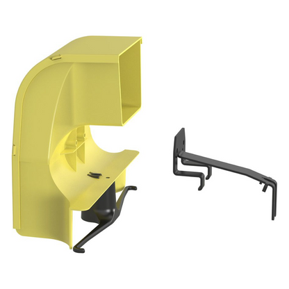 Bajada Para Canaleta FiberRunner™, Uso con Medidas 4x4, 6X4, 12X4, o 24X12, Con Reducción a 4X4, Color Amarillo