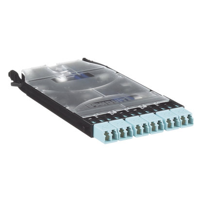 Cassette HD Flex? Con 6 Puertos LC Duplex (12 Fibras), Para Fibra Multimodo OM3, Color Azul
